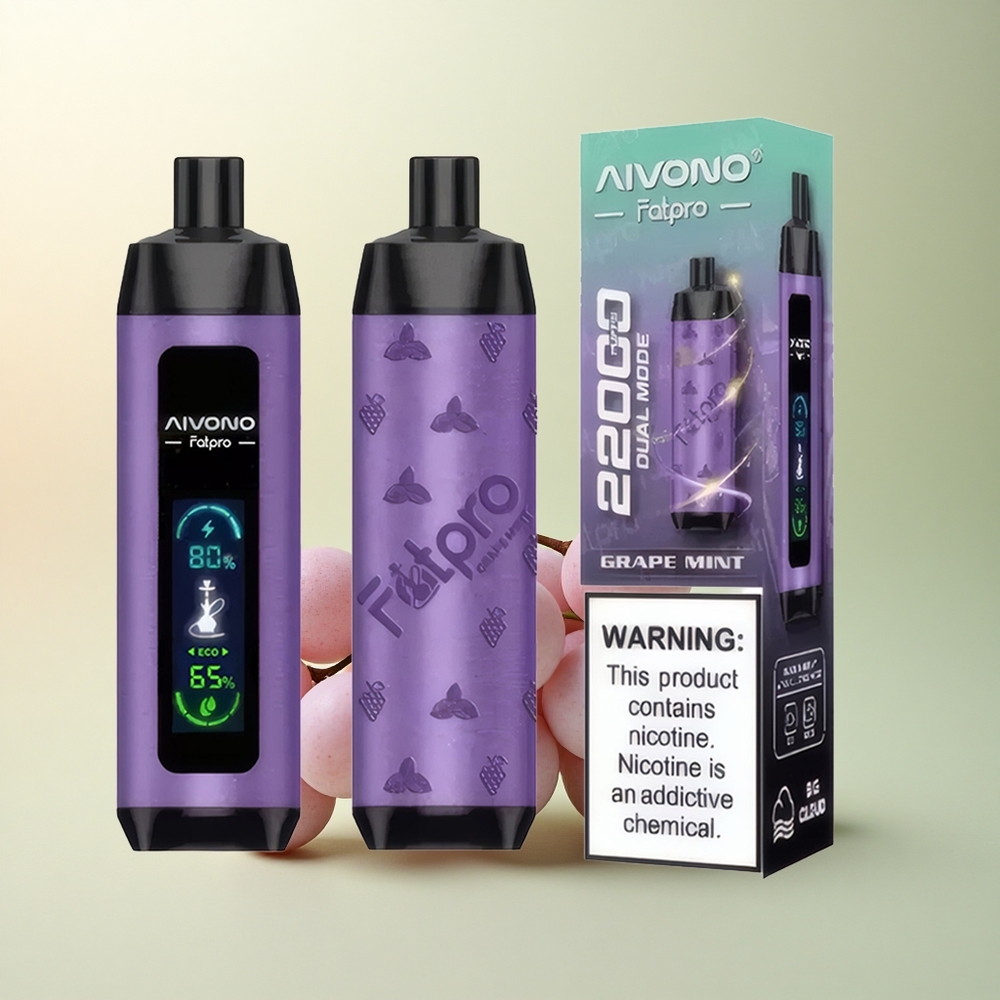 Aivono Aim Fatpro 22000 Grape Mint 5% Nicotine 600mAh 28ml